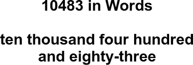 10483 in Words – How to Spell 10483 | numbersinwords.net
