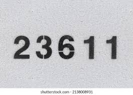 Black Number 23911 On White Wall Stock Photo 2139096763 | Shutterstock