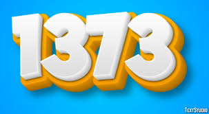1373 Text Effect and Logo Design Number