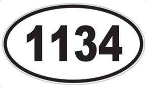 Amazon.com - Number 1134 Oval Sticker