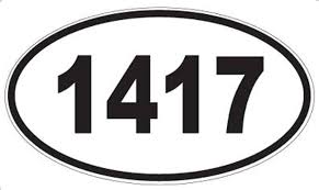 Amazon.com - Number 1417 Oval Sticker