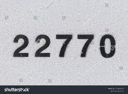 Black Number 22770 On White Wall Stock Photo 2130494150 | Shutterstock