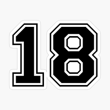 18 Number Eighteen" Canvas Print for Sale by DevineDesignz | Redbubble
