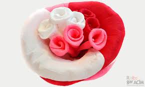 Lielie papīra ziedi - Divkrāsu papīra zieds (sarkans, rozā, balts)