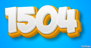 1504 Text Effect and Logo Design Number