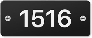 Flambird Aluminium Numeral Sign 1516 Room Number Signage for Apartments,  Hospitals & Clinics, Hotels, Schools, Hostel & Collages : Amazon.in: Office  Products