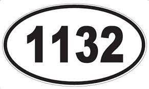 Amazon.com - Number 1132 Oval Sticker