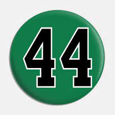 Number 44 - 44th Birthday Gifts - Pin | TeePublic