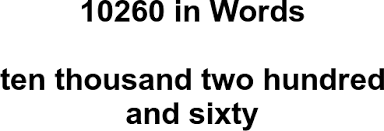 10260 in Words – How to Spell 10260 | numbersinwords.net