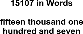 15107 in Words – How to Spell 15107 | numbersinwords.net