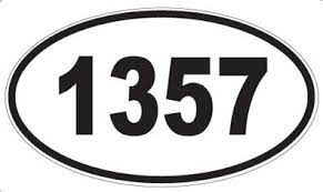 Amazon.com - Number 1357 Oval Sticker