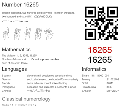 16265 number, meaning and properties - Number.academy