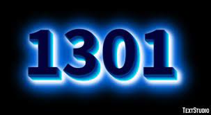 1301 Text Effect and Logo Design Number