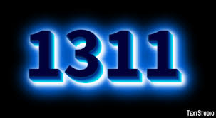 1311 Text Effect and Logo Design Number