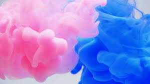 Blue and Pink Ink on a White Background. by Puzurin | VideoHive