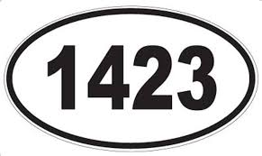 Amazon.com - Number 1423 Oval Sticker