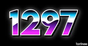 1297 Text Effect and Logo Design Number