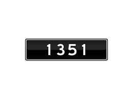 1351 (Numeric plate) Number Plates For Sale, ACT - MrPlates