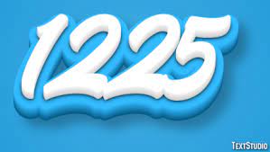 1225 Text Effect and Logo Design Number
