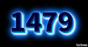 1479 Text Effect and Logo Design Number
