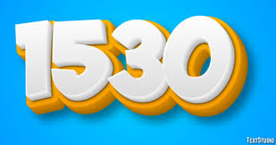 1530 Text Effect and Logo Design Number