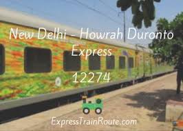 New Delhi - Howrah Duronto Express - 12274 Route, Schedule, Status &  TimeTable