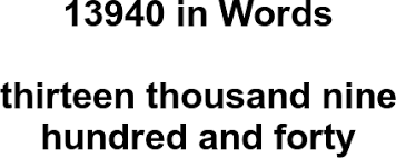 13940 in Words – How to Spell 13940 | numbersinwords.net