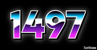 1497 Text Effect and Logo Design Number