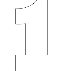 Number Stencils Set 1: Number Stencils: No. 1 | Pochoir chiffre ...