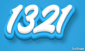 1321 Text Effect and Logo Design Number