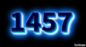 1457 Text Effect and Logo Design Number