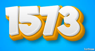 1573 Text Effect and Logo Design Number