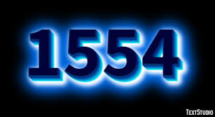 1554 Text Effect and Logo Design Number