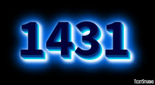 1431 Text Effect and Logo Design Number