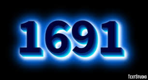 1691 Text Effect and Logo Design Number