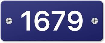 Flambird Aluminium Numeral Sign 1679 ...