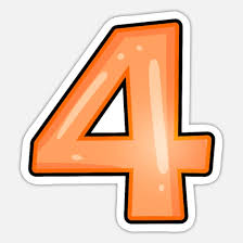 Number 4' Sticker | Spreadshirt