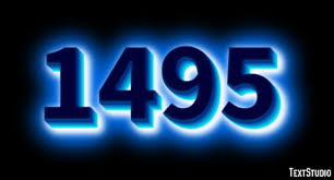 1495 Text Effect and Logo Design Number