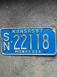 1967 Kansas License Plate - SN 22118 - Nice! | eBay