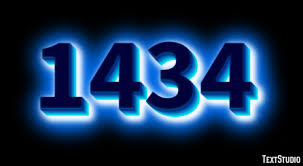 1434 Text Effect and Logo Design Number