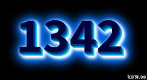 1342 Text Effect and Logo Design Number