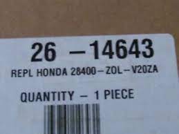 ROTARY/ HONDA RECOIL HOUSING 28400-ZOL-V20ZA/26-14643 | eBay