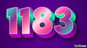 1183 Text effect and logo design Number | TextStudio