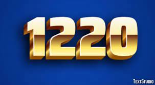 1220 Text Effect and Logo Design Number