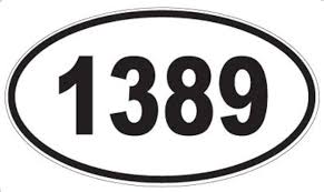 Amazon.com - Number 1389 Oval Sticker