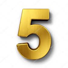 The number 5 in gold Stock Photo by ©zentilia 8292996