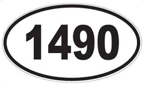 Amazon.com - Number 1490 Oval Sticker