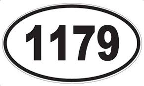 Amazon.com - Number 1179 Oval Sticker