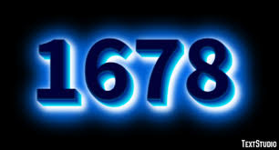 1678 Text Effect and Logo Design Number