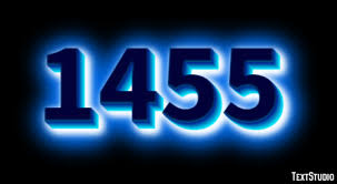 1455 Text Effect and Logo Design Number